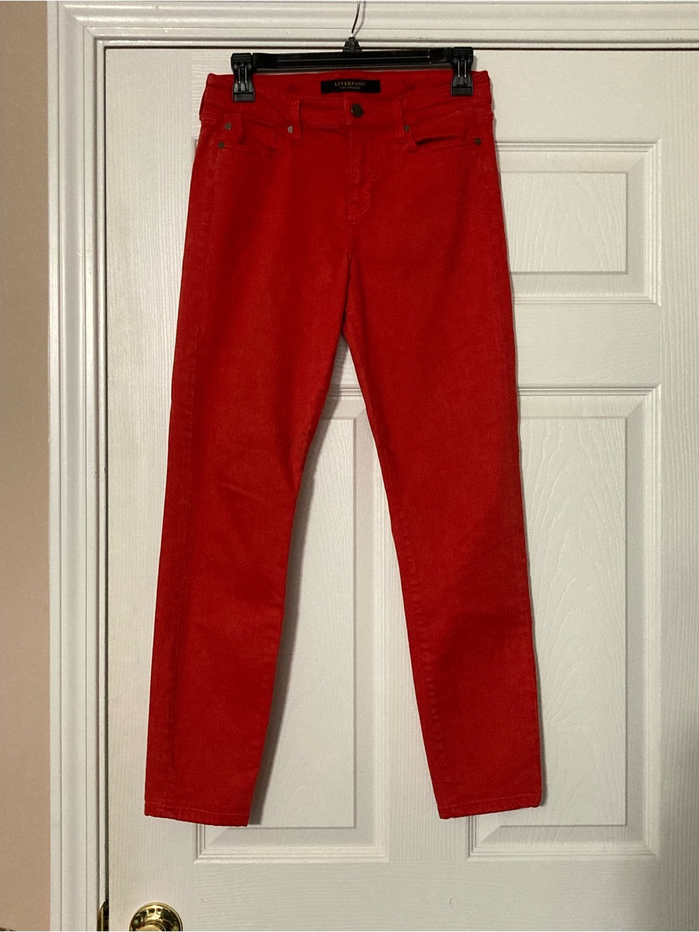 Liverpool Red Cropped Skinny Jeans